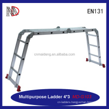 12.5FT Multi Purpose Aluminum Folding Step Ladder Scaffold Extendable With 330lb Heavy Duty